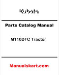 Kubota M110DTC Tractor Pdf Parts Catalog Manual