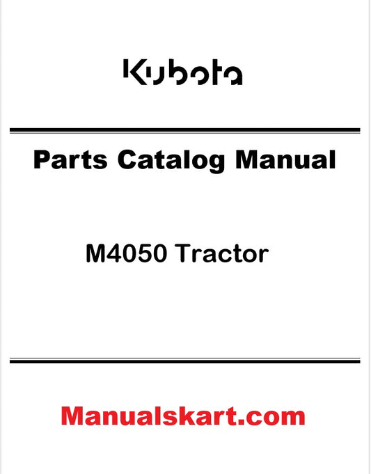 Kubota M4050 Tractor Pdf Parts Catalog Manual