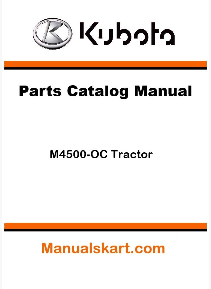 Kubota M4500-OC Tractor Parts Catalog Pdf Manual