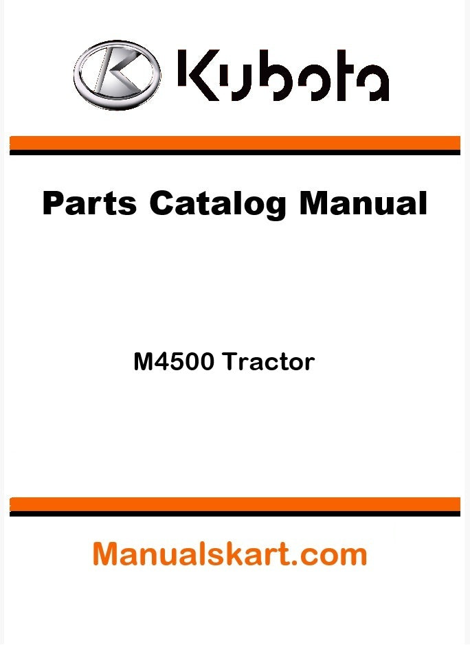 Kubota M4500 Tractor Parts Catalog Pdf Manual