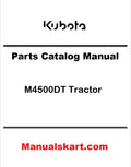 Kubota M4500DT Tractor Pdf Parts Catalog Manual