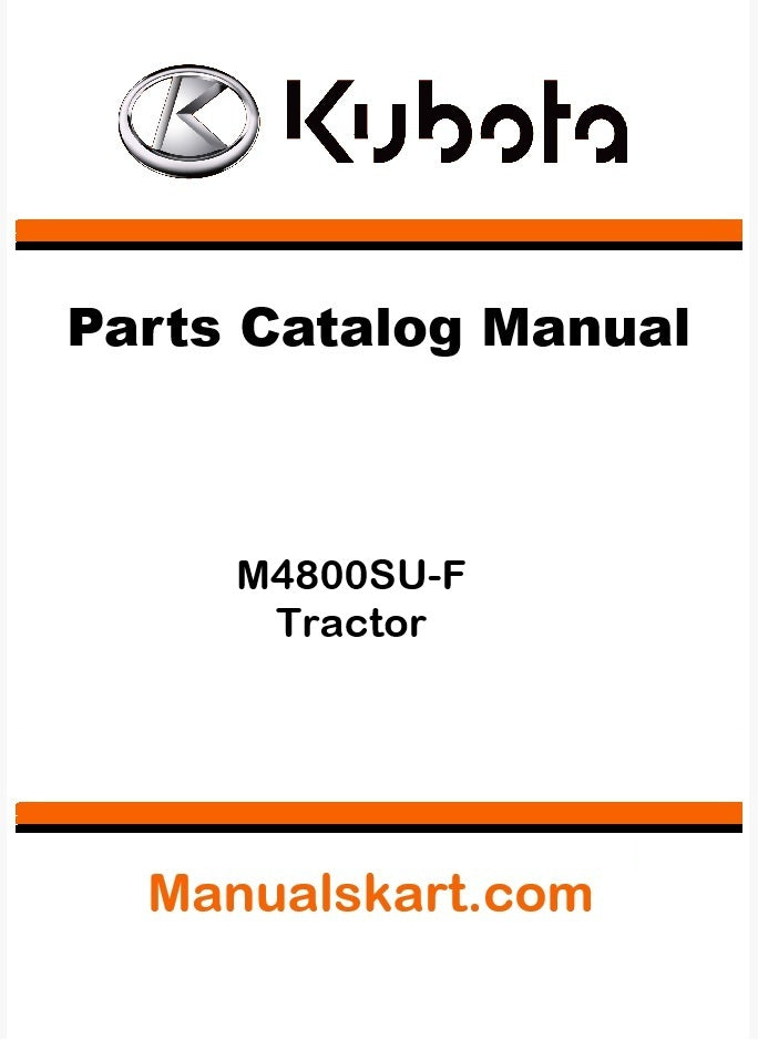 Kubota M4800SU-F Tractor Parts Catalog Pdf Manual