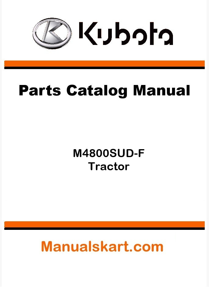 Kubota M4800SUD-F Tractor Parts Catalog Pdf Manual