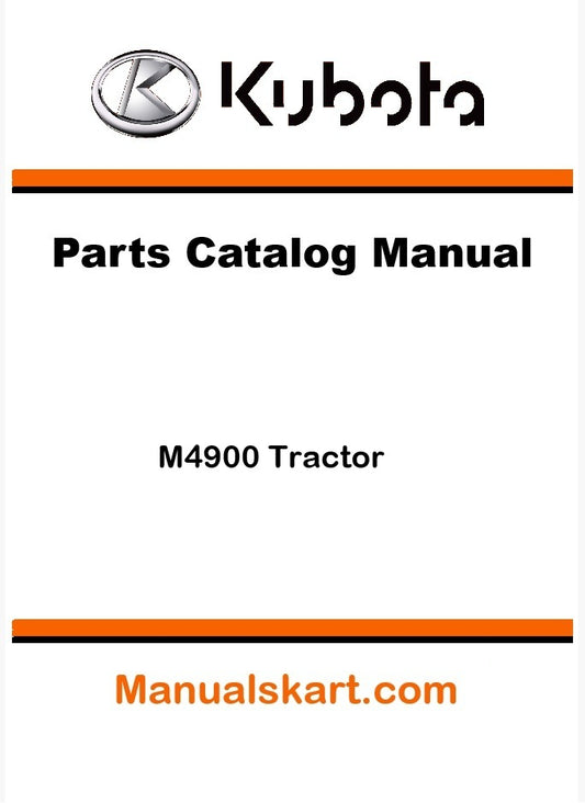Kubota M4900 Tractor Parts Catalog Pdf Manual