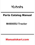 Kubota M4900SU Tractor Pdf Parts Catalog Manual