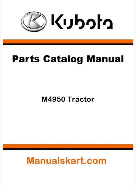 Kubota M4950 Tractor Parts Catalog Pdf Manual