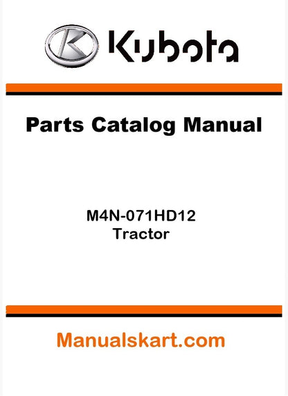 Kubota M4N-071HD12 Tractor Parts Catalog Pdf Manual