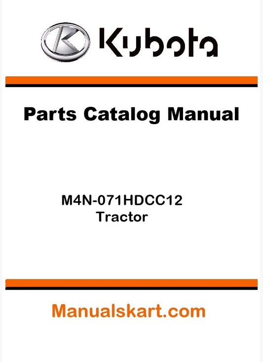 Kubota M4N-071HDCC12 Tractor Parts Catalog Pdf Manual