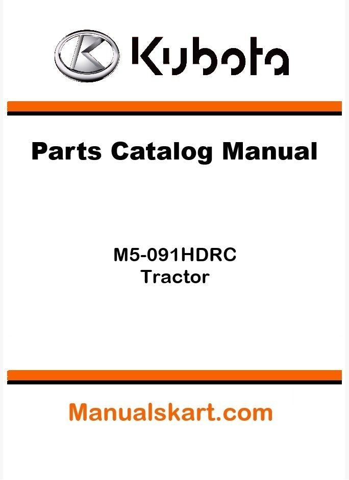 Kubota M5-091HDRC Tractor Parts Catalog Pdf Manual