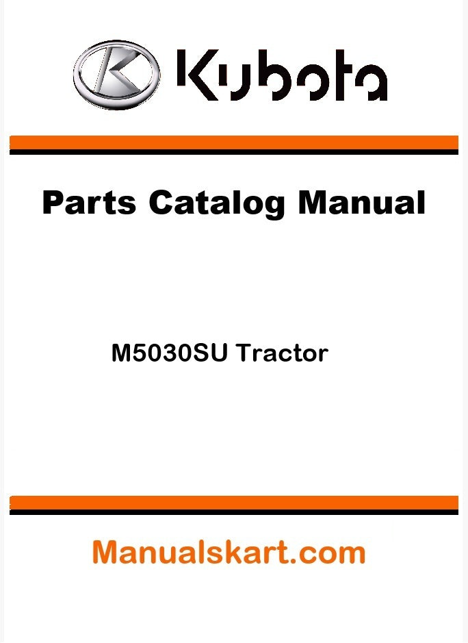 Kubota M5030SU Tractor Parts Catalog Pdf Manual