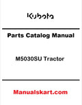 Kubota M5030SU Tractor Pdf Parts Catalog Manual