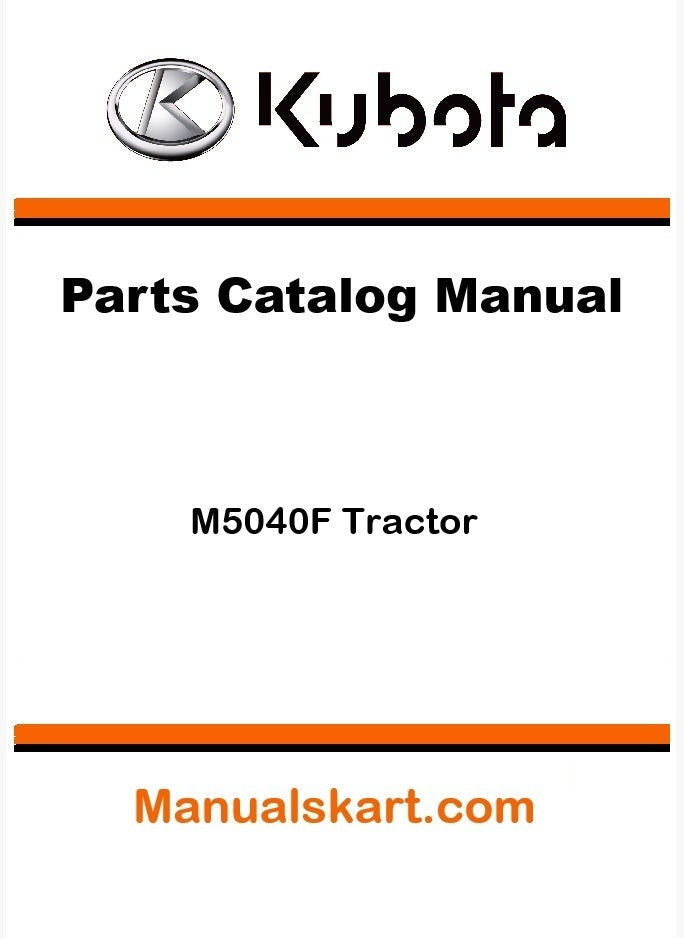 Kubota M5040F Tractor Parts Catalog Pdf Manual