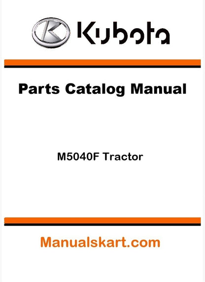 Kubota M5040F Tractor Parts Catalog Pdf Manual