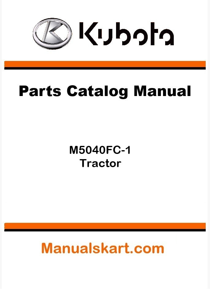 Kubota M5040FC-1 Tractor Parts Catalog Pdf Manual
