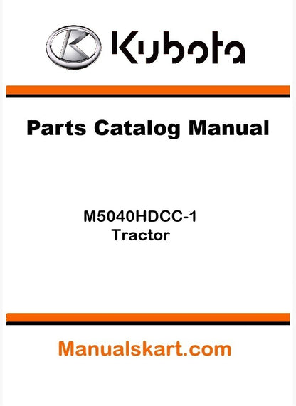 Kubota M5040HDCC-1 Tractor Parts Catalog Pdf Manual