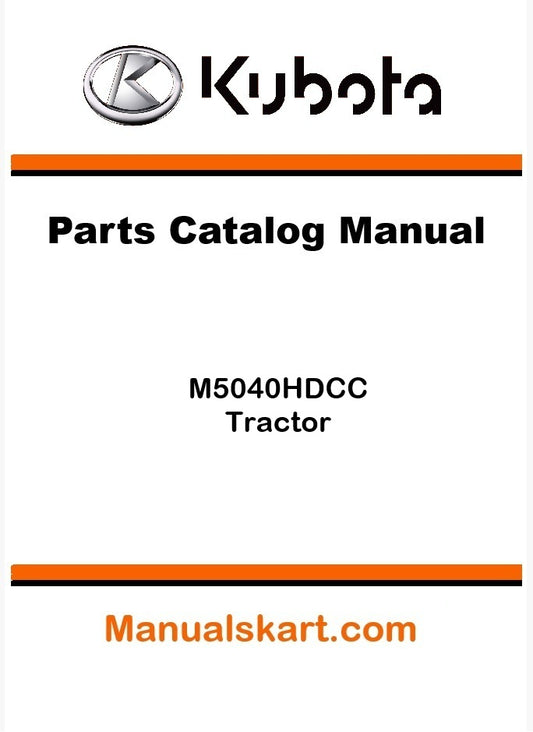 Kubota M5040HDCC Tractor Parts Catalog Pdf Manual