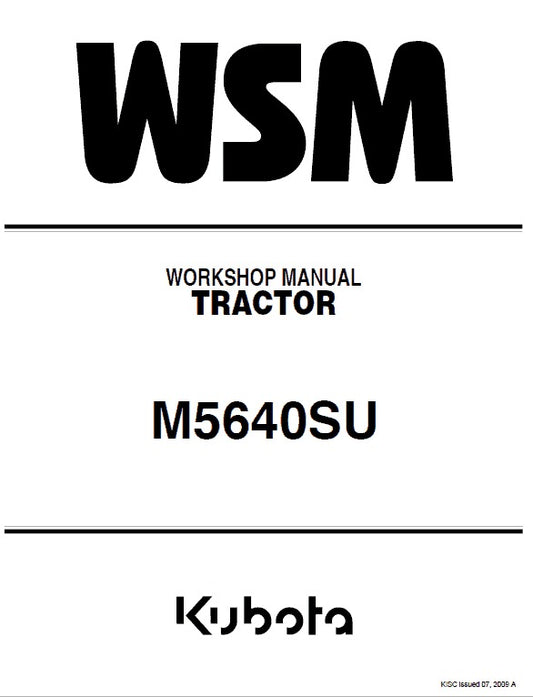 Kubota M5640SU Tractor Pdf Repair Service Manual