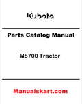 Kubota M5700 Tractor Pdf Parts Catalog Manual