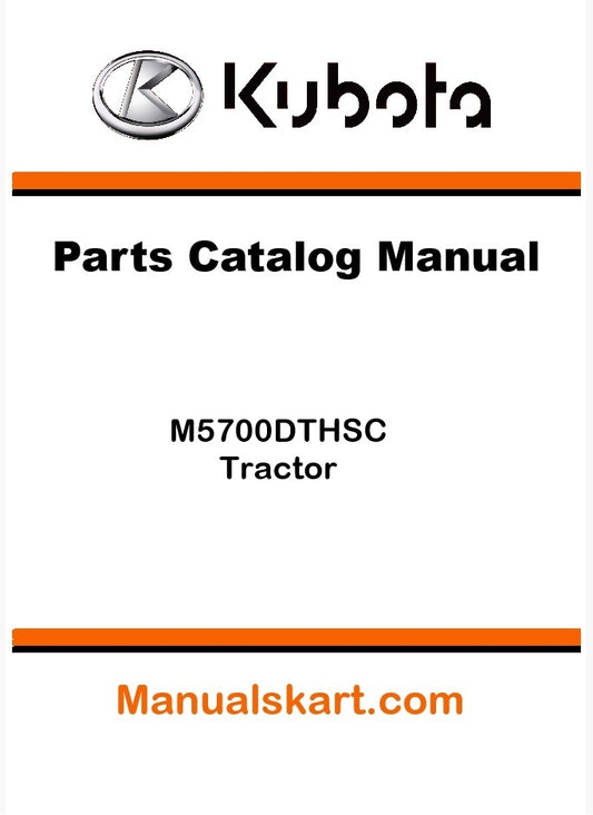 Kubota M5700DTHSC Tractor Parts Catalog Pdf Manual