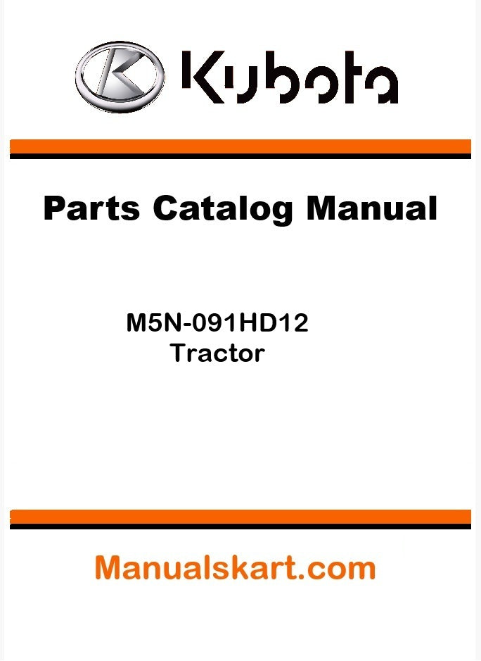 Kubota M5N-091HD12 Tractor Parts Catalog Pdf Manual