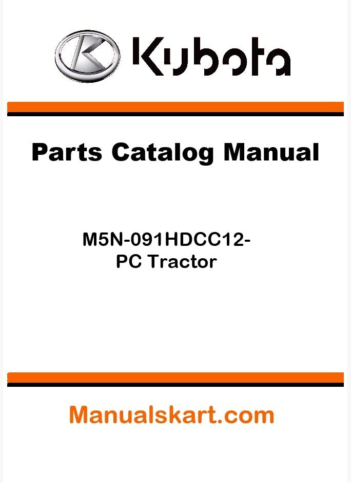 Kubota M5N-091HDCC12-PC Tractor Parts Catalog Pdf Manual