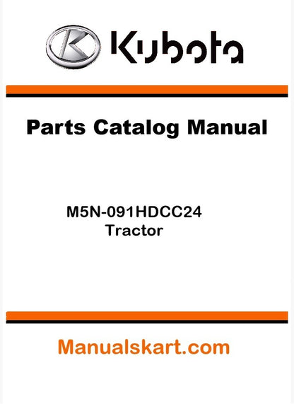 Kubota M5N-091HDCC24 Tractor Parts Catalog Pdf Manual