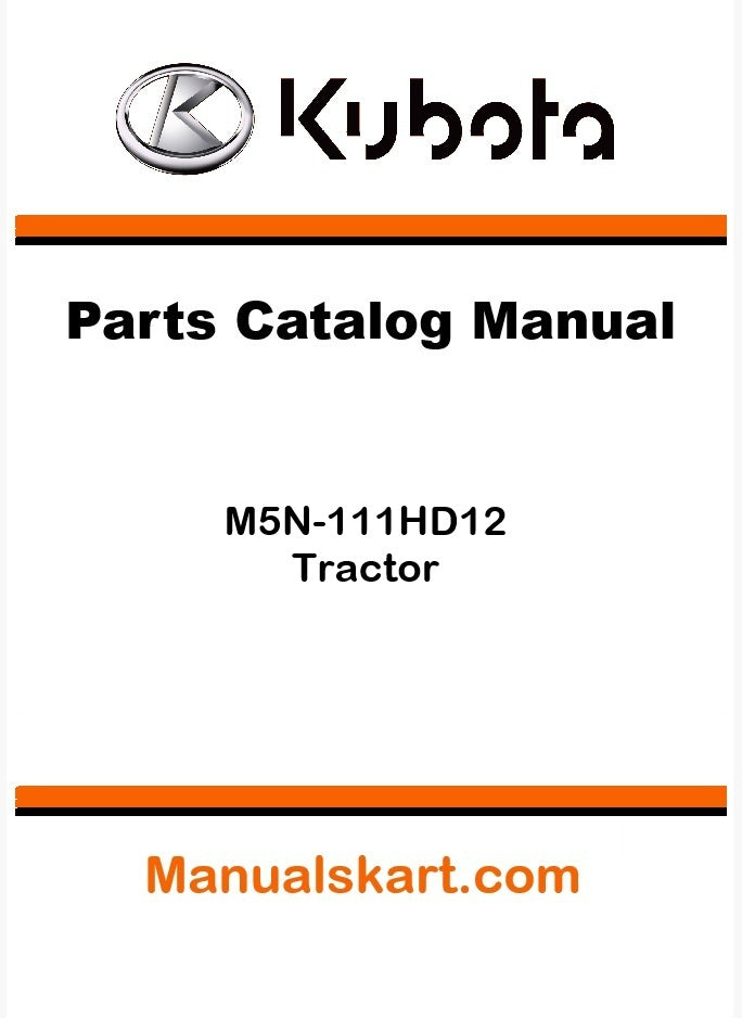 Kubota M5N-111HD12 Tractor Parts Catalog Pdf Manual