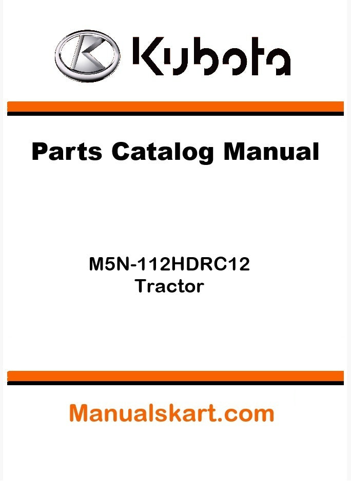 Kubota M5N-112HDRC12 Tractor Parts Catalog Pdf Manual