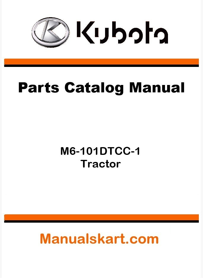 Kubota M6-101DTCC-1 Tractor Parts Catalog Pdf Manual