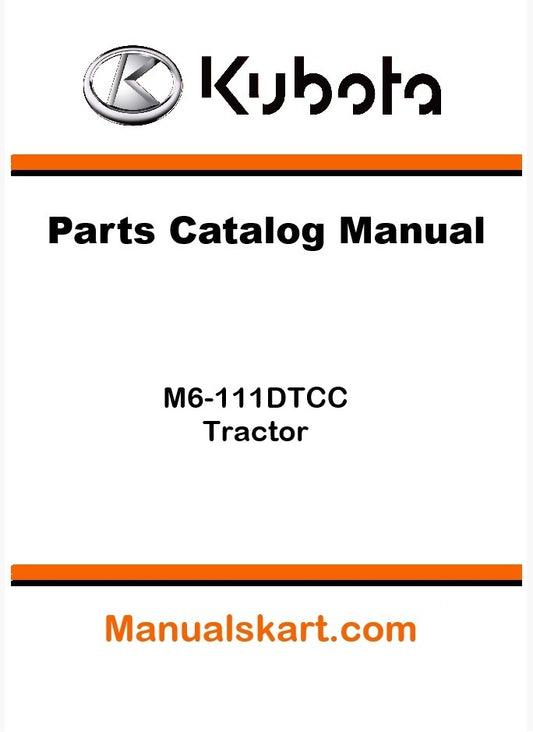 Kubota M6-111DTCC Tractor Parts Catalog Pdf Manual