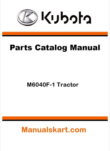 Kubota M6040F-1 Tractor Parts Catalog Pdf Manual