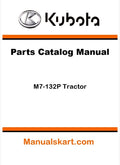 Kubota M7-132P Tractor Parts Catalog Pdf Manual
