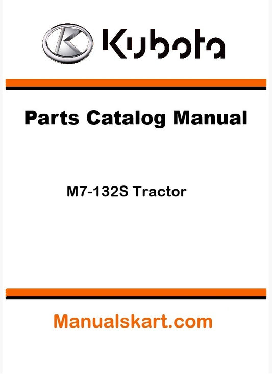 Kubota M7-132S Tractor Parts Catalog Pdf Manual