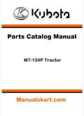 Kubota M7-134P Tractor Parts Catalog Pdf Manual