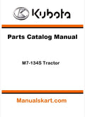 Kubota M7-134S Tractor Parts Catalog Pdf Manual