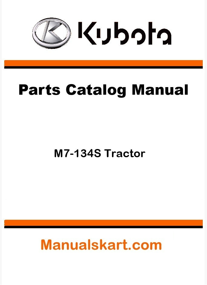 Kubota M7-134S Tractor Parts Catalog Pdf Manual
