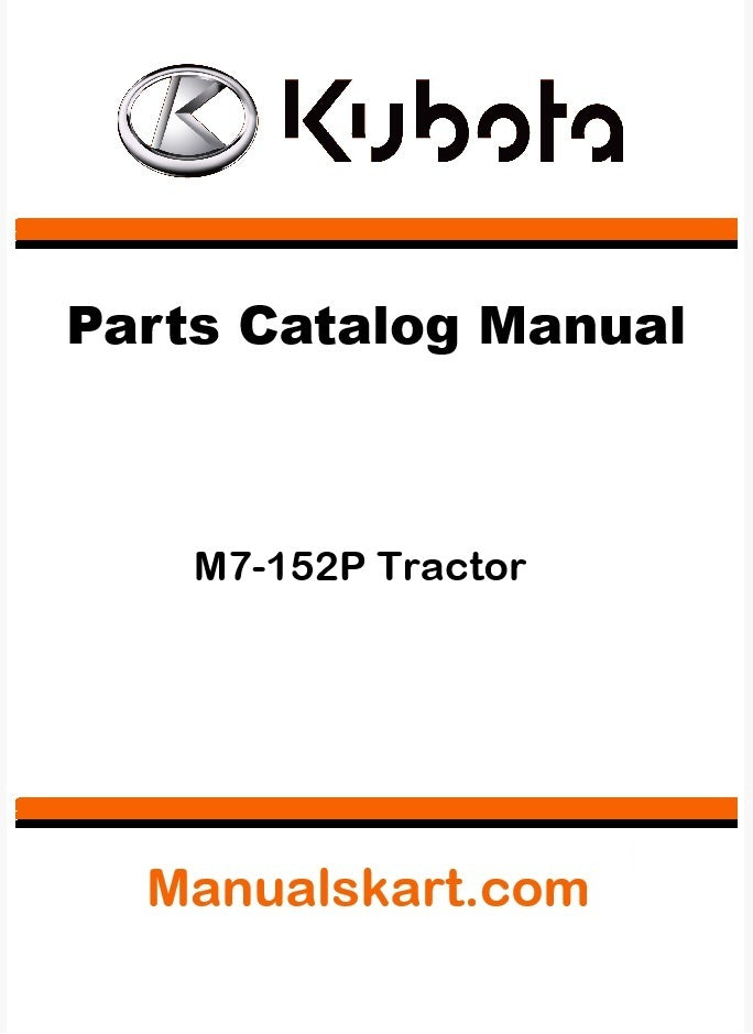 Kubota M7-152P Tractor Parts Catalog Pdf Manual