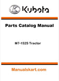 Kubota M7-152S Tractor Parts Catalog Pdf Manual