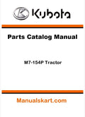 Kubota M7-154P Tractor Parts Catalog Pdf Manual