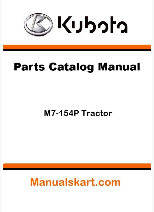 Kubota M7-154P Tractor Parts Catalog Pdf Manual