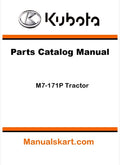 Kubota M7-171P Tractor Parts Catalog Pdf Manual