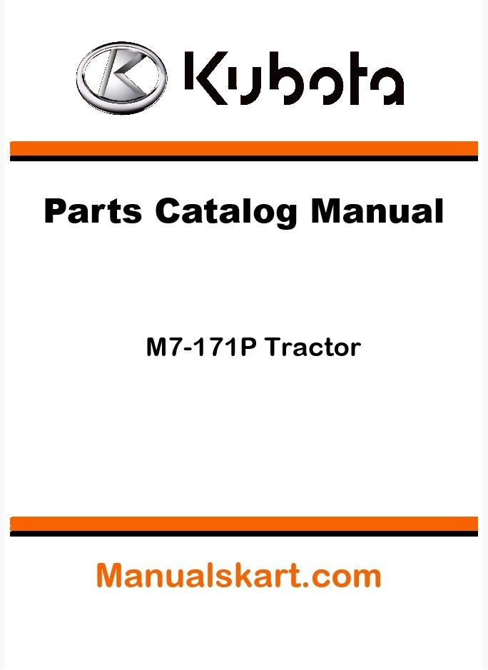 Kubota M7-171P Tractor Parts Catalog Pdf Manual
