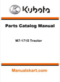 Kubota M7-171S Tractor Parts Catalog Pdf Manual