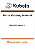 Kubota M7-172S Tractor Parts Catalog Pdf Manual