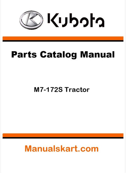 Kubota M7-172S Tractor Parts Catalog Pdf Manual