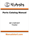 Kubota M7-174P KVT Tractor Parts Catalog Pdf Manual