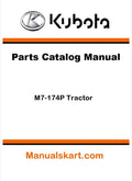 Kubota M7-174P Tractor Parts Catalog Pdf Manual
