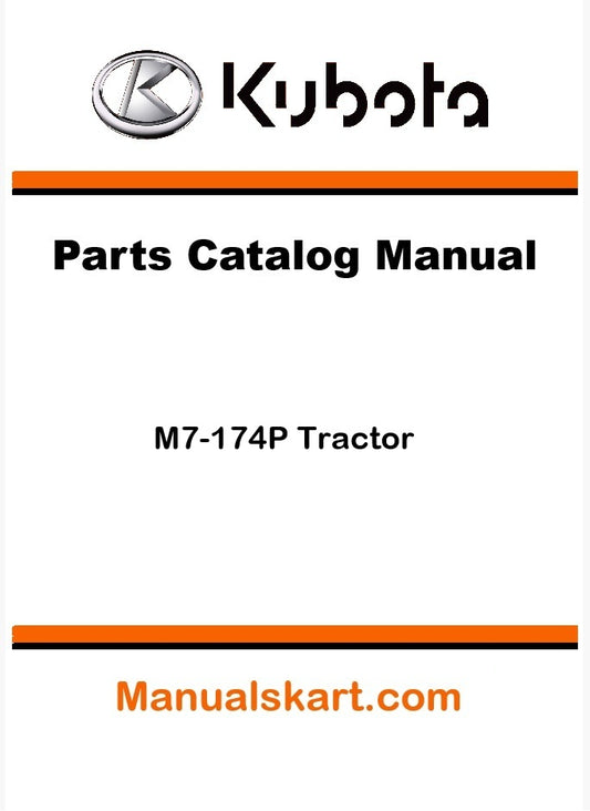 Kubota M7-174P Tractor Parts Catalog Pdf Manual
