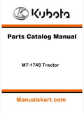 Kubota M7-174S Tractor Parts Catalog Pdf Manual