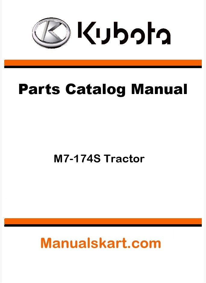 Kubota M7-174S Tractor Parts Catalog Pdf Manual